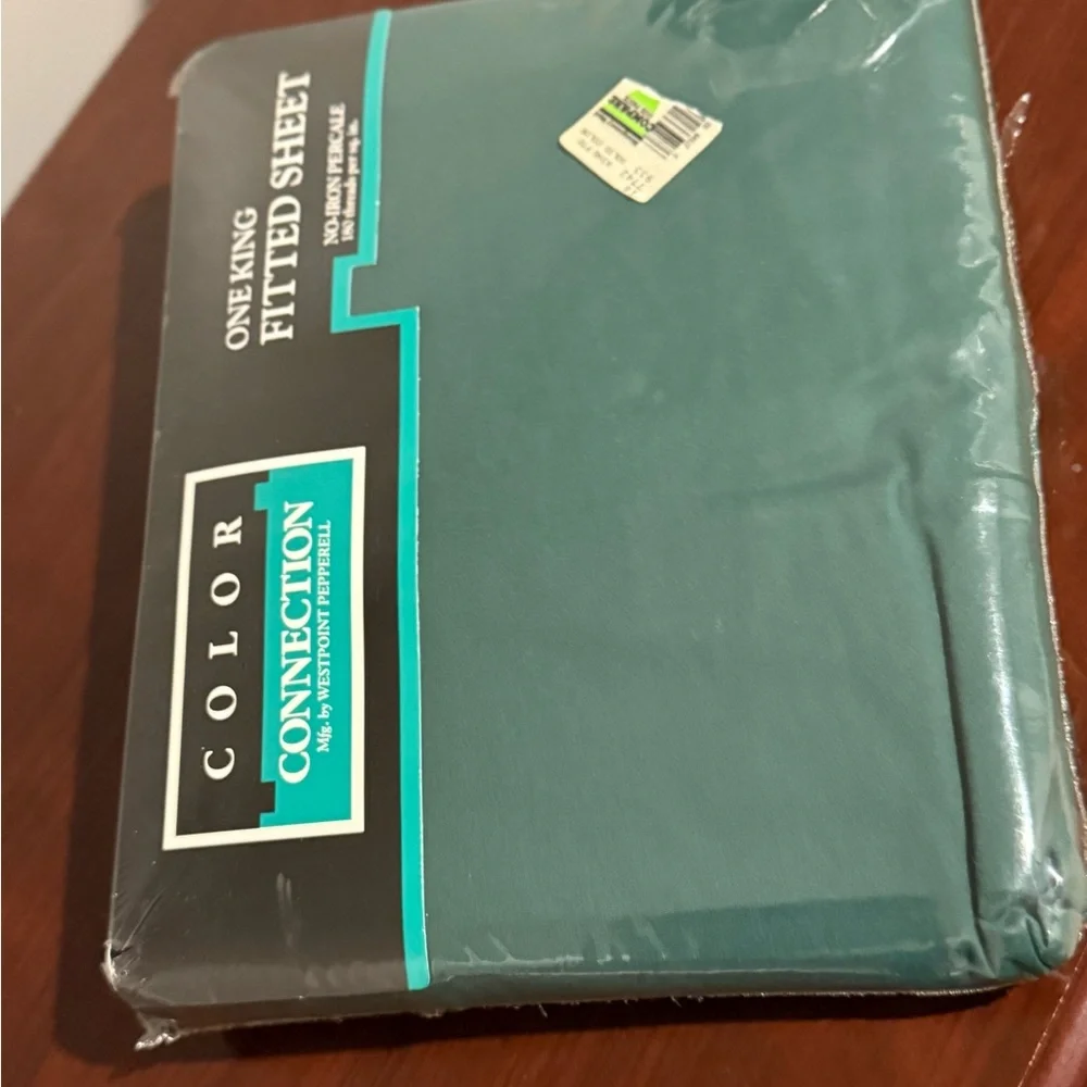 Color Connection WESTPOINT PEPPERELL Green King‎  FITTED SHEET